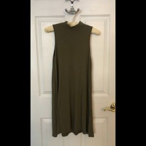 Parfois Olive Green Mockneck Tunic Dress — Small